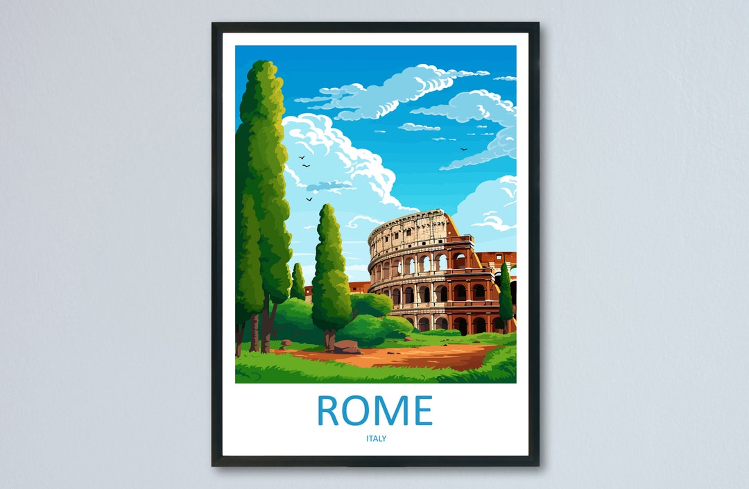 Rome Travel Print Wall Art Rome Wall Hanging Home Décor Rome Gift Art