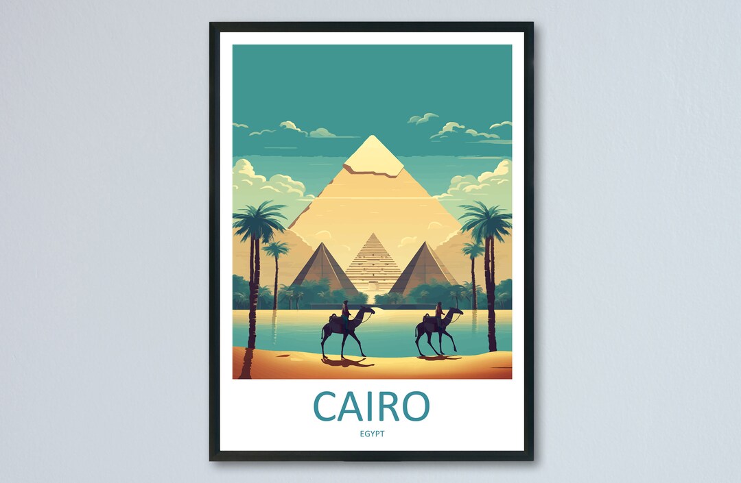 Cairo Travel Print Wall Art Cairo Egypt Wall Hanging Home Decoration ...