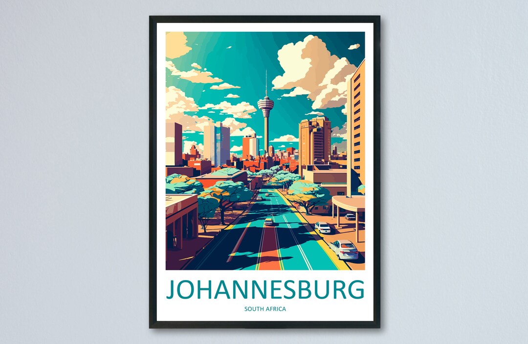 Johannesburg Travel Print Wall Art Johannesburg Wall Hanging Home Décor