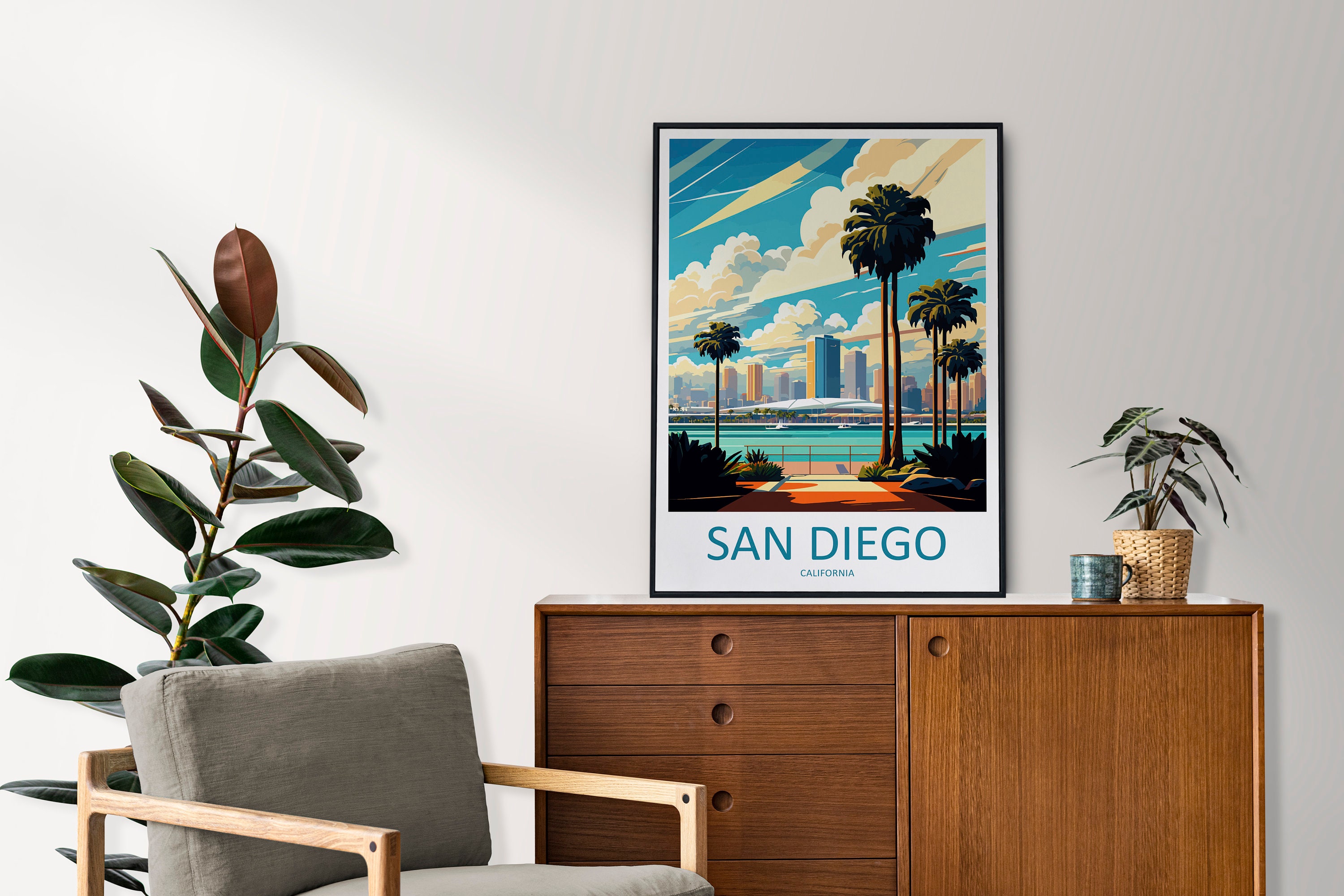 San Diego Travel Print Wall Art San Diego Wall Hanging Home Décor San ...