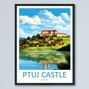 Schloss Ptuj Reise Druck Schloss Ptuj Home Décor Slowenien Kunstdruck Schloss Ptuj Wandbild für Bleder See Geschenk Wandbehang Kunstwerk