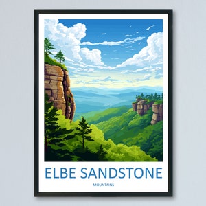 Elbe Sandstone Mountains Travel Print Elbe Sandstone Home Décor Germany Art Print Germany Elbe Sandstone Wall Print For Elbe Sandstone Gift