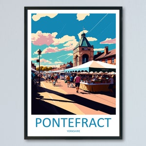 Pontefract Travel Print Wall Art Pontefract Wall Hanging Home Décor Pontefract Gift Art Lovers England Art Lover Gift Print Artwork