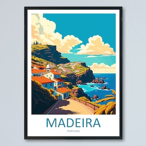 Madeira Travel Print Wall Art Madeira Wall Hanging Home Décor Madeira Gift Art Lovers Portugal Art Lover Gift Madeira Wall Décor Madeira Art
