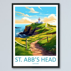 St. Abbs Head Print St. Abbs Head Home Decor Landscape Art Print St. Abbs Head Wall Art for Scotland Enthusiast Gift Wall Hanging