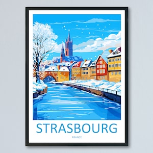 Strasbourg Travel Print Wall Art Strasbourg Wall Hanging Home Decoration Strasbourg France Gift Art Lovers Wall Art Print Art Strasbourg Art