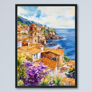 Sicily Watercolor Poster Wall Art Sicily Wall Hanging Home Décor Sicily Gift Art Lovers Italy Art Lover Gift Italy Wall Art