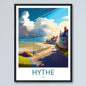 Hythe Travel Print Wall Art Hythe Wall Hanging Home Décor Hythe Gift Art Lovers England Art Lover Gift Print Artwork Kent Art