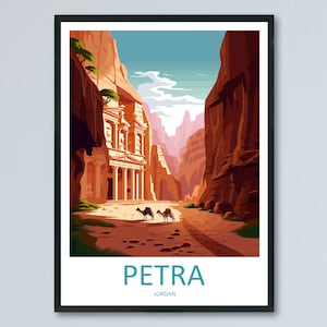 Petra Reise Print Wandkunst Petra Wandbehang Home Dekor Petra Geschenk Kunstliebhaber Jordan Kunstliebhaber Geschenk Petra Reise Poster