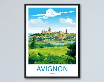 Avignon Print Avignon Home Decor Landscape Art Print Avignon Wall Art for France Enthusiast Gift Wall Hanging Avignon France Wall Poster Art