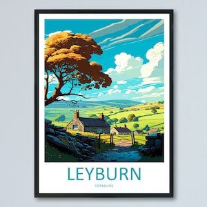 Leyburn Travel Print Wall Art Leyburn Wall Hanging Home Décor Leyburn Gift Art Lovers England Art Lover Gift Print Artwork Yorkshire Artwork