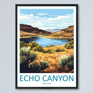 Echo Canyon Travel Print Echo Canyon Wall Decor Nevada Echo Canyon Art Echo Canyon Wall Art Nevada Poster Gift Echo Canyon Park Art