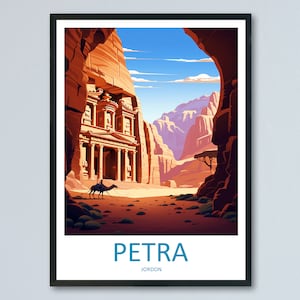 Petra Reise Print Wandkunst Petra Wandbehang Home Dekor Petra Geschenk Kunstliebhaber Jordan Kunstliebhaber Geschenk Petra Reise Poster