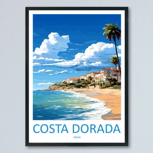 Costa Dorara Travel Print Wall Art Costa Dorara Wall Hanging Home Décor Costa Dorara Gift Art Lovers Spain Art Lover Gift Costa Dorara Print