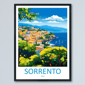 Sorrento Travel Print Wall Art Sorrento Wall Hanging Home Décor Sorrento Gift Art Lovers Italy Art Lover Gift Sorrento Print Sorrento Art