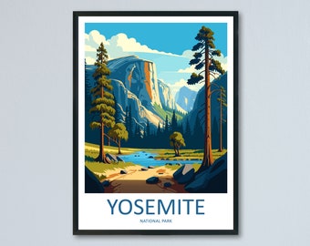 Yosemite Travel Print Wall Art Yosemite Wall Hanging Home Decor National Park Gift Yosemite Lovers National Park Wall Yosemite National Park