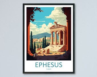 Ephesus Travel Print Wall Art Ephesus Wall Hanging Home Decoration Ephesus Gift Art Lovers Wall Art Print Art Ephesus Wall Print Turkey Art
