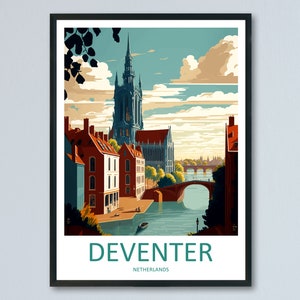 Deventer Travel Print Wall Art Deventer Wall Hanging Home Décor Deventer Gift Art Lovers Netherlands Art Lover Gift Deventer Art