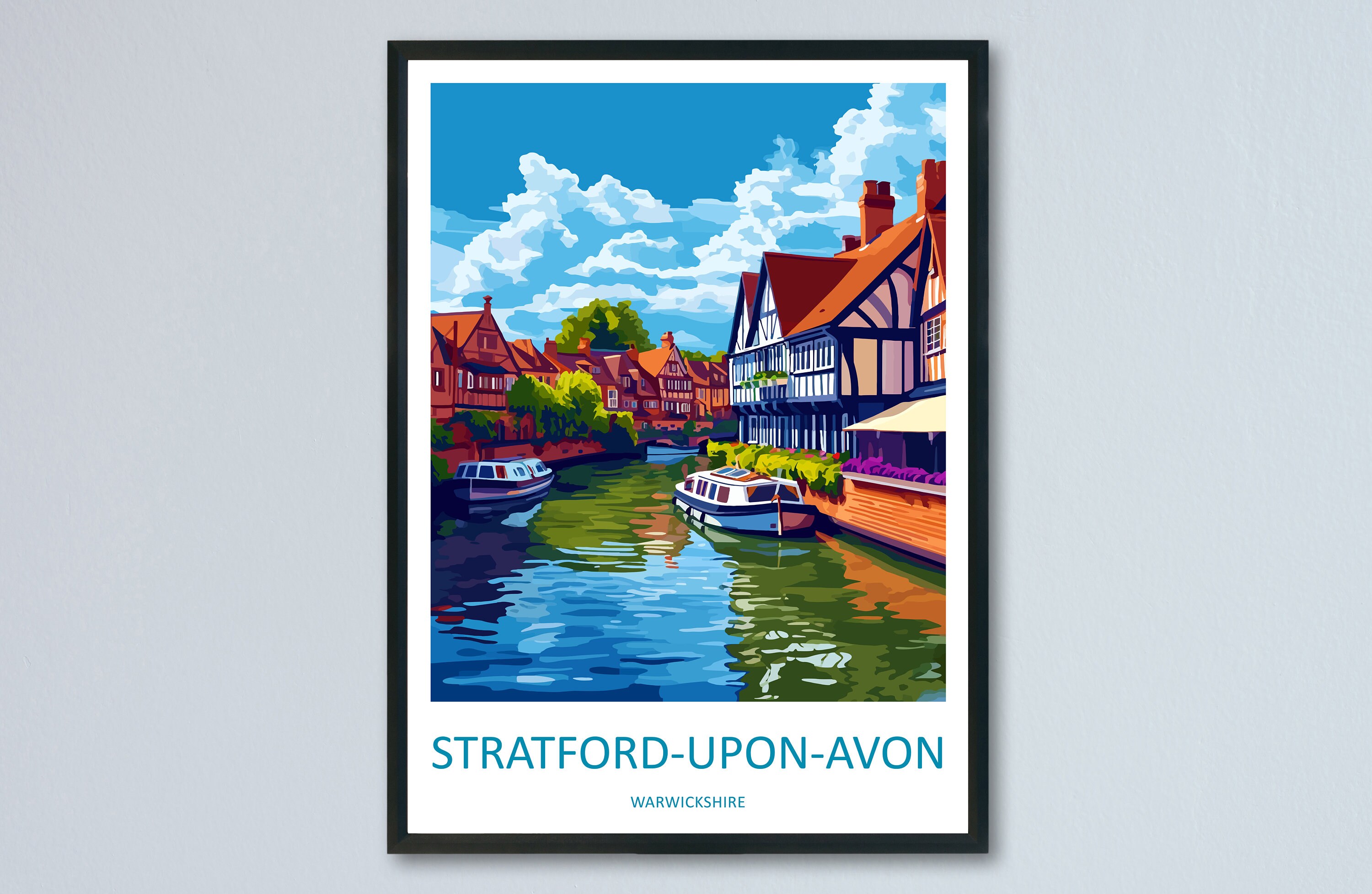 Stratford-upon-avon Travel Print Wall Art Stratford-upon-avon Wall Hanging Home Décor Stratford-upon-avon Gift Art Lovers England Art Lover