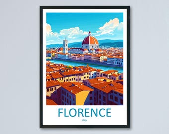 Florence Travel Print Italy Wall Art City Poster Renaissance Decor Gift for Art Lover Duomo Architecture Landscape Art Print