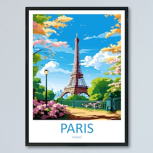 Paris Travel Print Wall Art Paris Wall Hanging Home Décor Paris Gift Art Lovers France Art Lover Gift Paris Print France Wall Art Décor