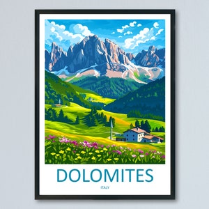 Dolomites Travel Print Dolomites Home Décor Dolomitic Alps Art Print Dolomite Mountains Room Print For Italian Mountains Gift Art Poster Art