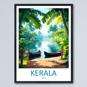 Kerala Travel Print Wall Art Kerala Wall Hanging Home Décor Kerala Gift Art Lovers India Art Lover Gift Wall Décor
