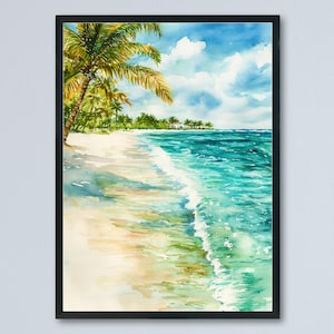 Anguilla watercolor poster Wall Art Anguilla Wall Hanging Home Décor Anguilla Gift Art Lovers Anguilla Art Lover Gift Anguilla wall art