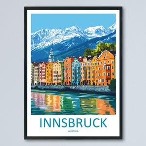 Innsbruck Print Innsbruck Home Decor Landscape Art Print Innsbruck Wall Art for Austria Enthusiast Gift Wall Hanging Innsbruck Austria Print