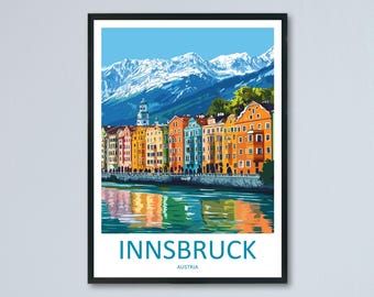 Innsbruck Print Innsbruck Home Decor Landscape Art Print Innsbruck Wall Art for Austria Enthusiast Gift Wall Hanging Innsbruck Austria Print