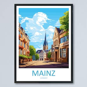 Mainz Travel Print Wall Art Mainz Wall Hanging Home Decoration Mainz Gift Art Lovers Wall Art Print Art Mainz Germany Poster
