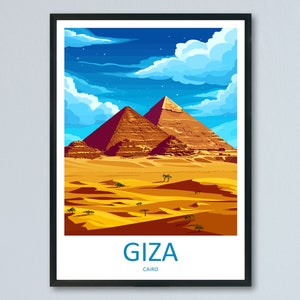 Cairo Travel Print Wall Art Cairo Egypt Wall Hanging Home Decoration Cairo Gift Art Lovers Wall Art Print Cairo Great Pyramids Of Giza