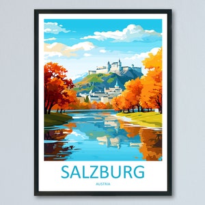 Salzburg Print Salzburg Home Décor Cityscape Art Print Salzburg Wall Art for Travel Enthusiast Gift Wall Hanging Salzburg Austria Poster Art