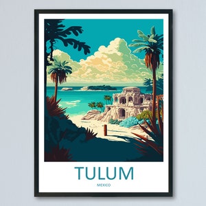 Tulum Travel Print Wall Art Tulum Wall Hanging Home Decoration Tulum Gift Art Lovers Wall Art Print Art Tulum Wall Hanging Poster Tulum Art