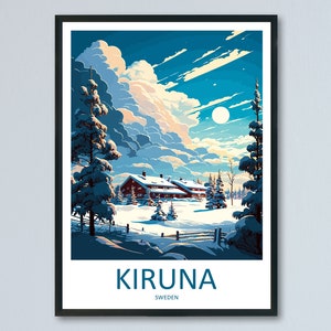 Kiruna Travel Print Wall Art Kiruna Wall Hanging Home Décor Kiruna Gift Art Lovers Sweden Art Lover Gift Kiruna Travel Art Poster