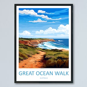 Great Ocean Walk Travel Print Wall Art Great Ocean Walk Wall Hanging Home Décor Great Ocean Walk Gift Art Lovers Wall Art Australia Poster