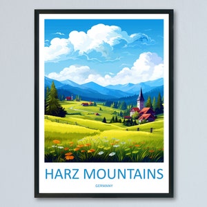 Harz Mountains Travel Print Harz Mountains Home Décor Germany Art Print Germany Harz Mountains Wall Print For Harz Mountains Gift