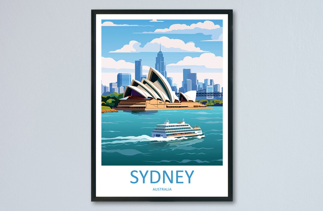 Sydney Opera House Travel Print Wall Art Sydney Opera House Wall