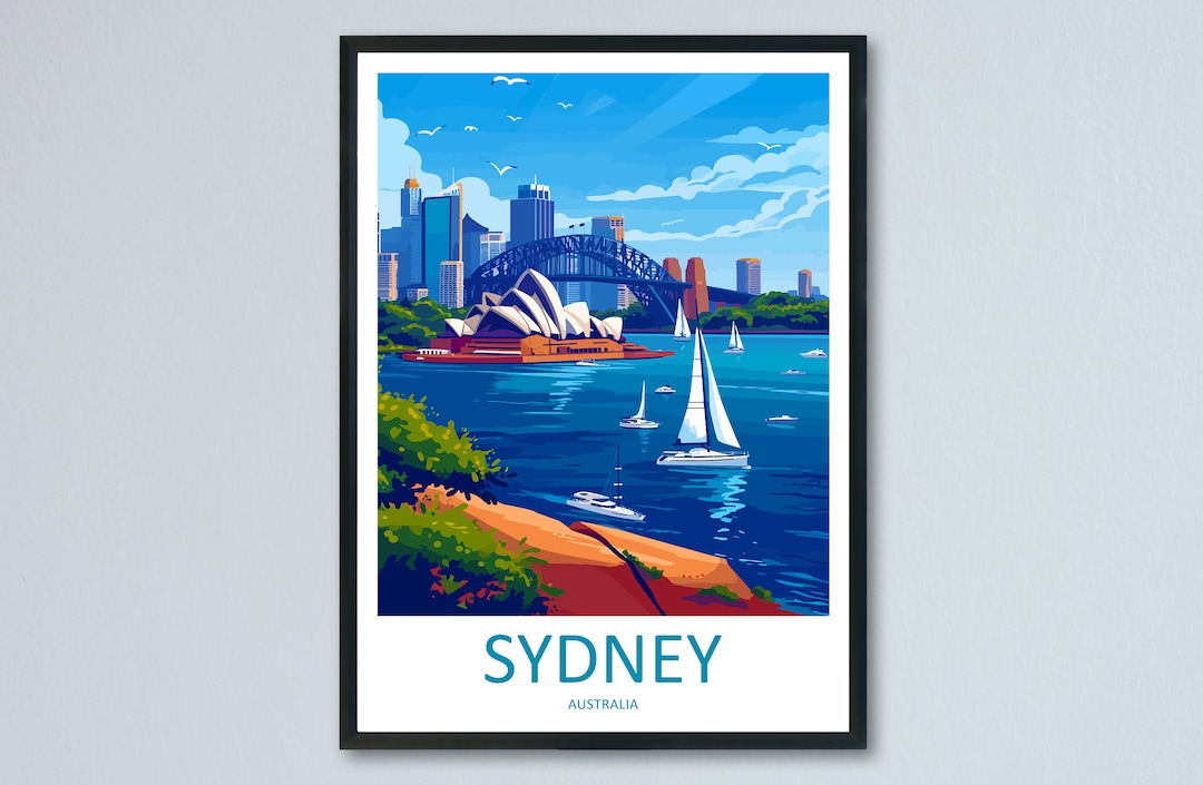Sydney Opera House Travel Print Wall Art Sydney Wall Hanging Home Décor