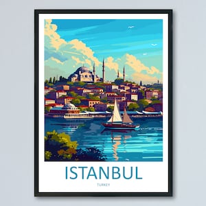 Istanbul Travel Print Wall Art Istanbul Wall Hanging Home Decoration Istanbul Gift Art Lovers Wall Art Print Art Istanbul Wall Print Turkey