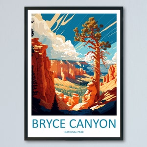 Bryce Canyon National Park Travel Print Wall Art Bryce Canyon National Park Wall Hanging Home Décor Bryce Canyon National Park Gift Art