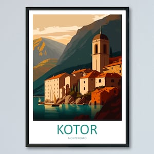 Kotor Travel Print Kotor Montenegro Home Décor Polish Art Print Poland Room Print For Poland Gift Polish Poster Wall Art For Polish Gift Art