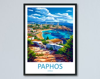 Paphos Travel Print Paphos Home Décor Cyprus Art Print Paphos Wall Print For Gift Wall Hanging Art Travel Paphos Artwork