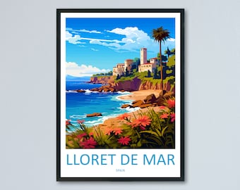 Lloret De Mar Travel Print Wall Art Lloret De Mar Wall Hanging Home Décor Lloret De Mar Gift Art Lovers Spain Art Lover Gift Lloret De Mar