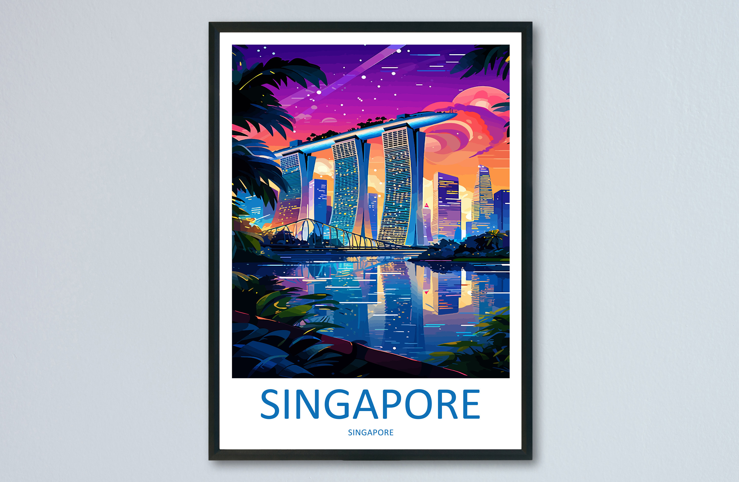 Singapore Wall Art - Etsy