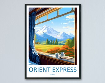 Orient Express Travel Print Wall Art Orient Express Wall Hanging Home Décor Orient Express Gift Art Lovers Europe Art Lover Gift Europe Deco