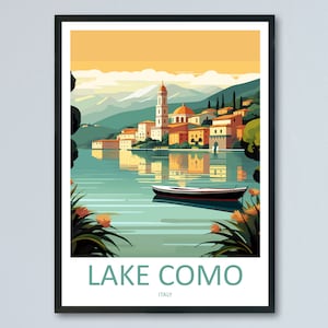 Comer See Reise Print Wand Kunst Comer See Italien Wandbehang Dekoration Comer See Geschenk Kunstliebhaber Wand Kunst Como See Italien Kunst