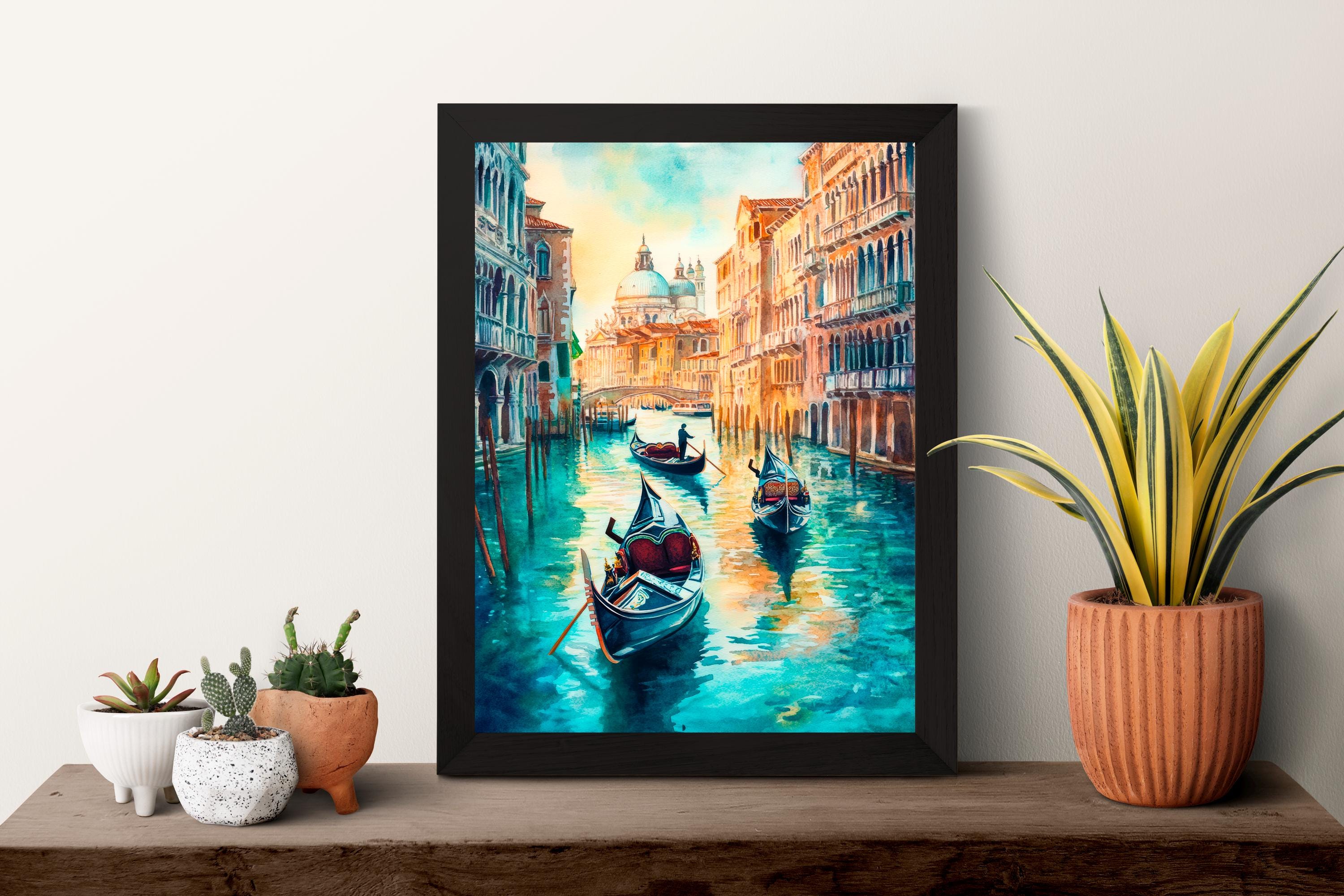 ヴェネツィアの水彩画ポスター 壁アート ヴェネツィア 壁掛け ホーム