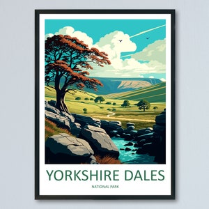 Yorkshire Dales Travel Print Wall Art Yorkshire Dales Wall Hanging Home Decor National Park Gift Yorkshire Dales Lovers National Park Wall