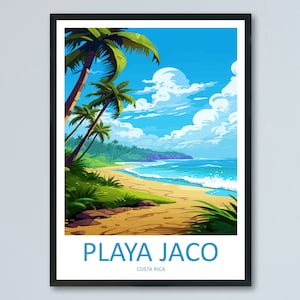 Playa Jaco reizen afdrukken kunst aan de muur Playa Jaco muur opknoping huisinrichting Playa Jaco cadeau kunstliefhebbers Costa Rica kunst aan de muur reizen Costa Rica reizen